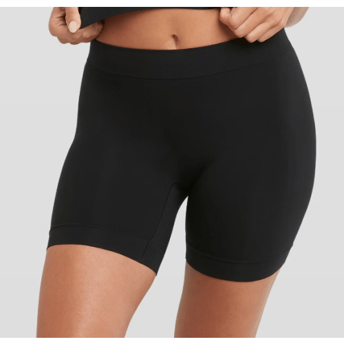 Maidenform Women's Shapewear Seamless Smoothing Light Shaping Shorts MST003 - Black 3XL: Nylon Spandex Knit