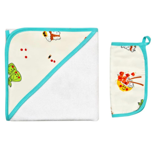 Island Mixed Plate Hooded Towel Set