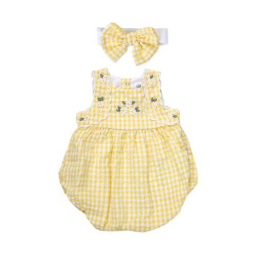 Baby Girls Gingham Romper