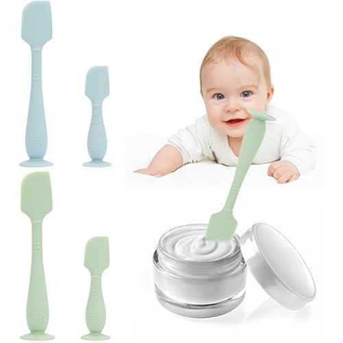 4 PCS Diaper Cream Spatula, Soft Silicone Diaper Spatula Applicator Baby Butt Paste Diaper Spatula Diaper Rash Cream Brush for Infants Newborn Baby