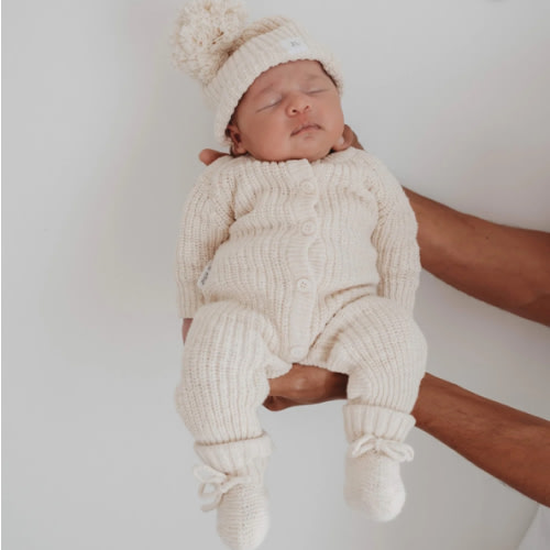 Classic Knit Romper - Honey