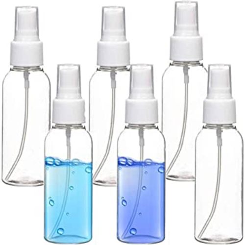 Spray Bottle for Hair, Fine Mist Spray Bottle Spray Bottles for Cleaning Solutions Mini Empty Travel Size 6 Pack 2 oz 50ml Plastic for Hair