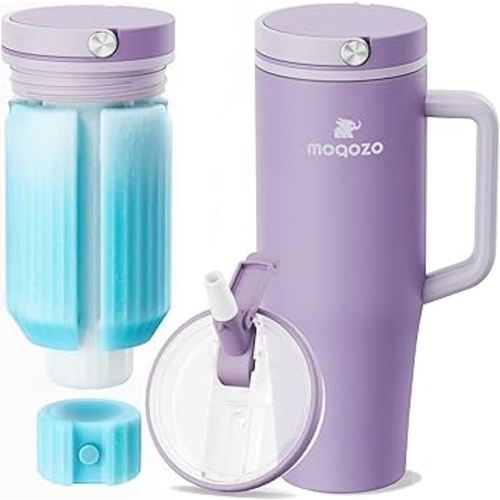 Reuseable Breastmilk Storage Bottle, Portable Breast Milk Cooler for Outdoor Travel TSA Approved, 40oz Larger Capacity Chiller Container Keeps Milk Fresh for 24+ Hours (Purple)