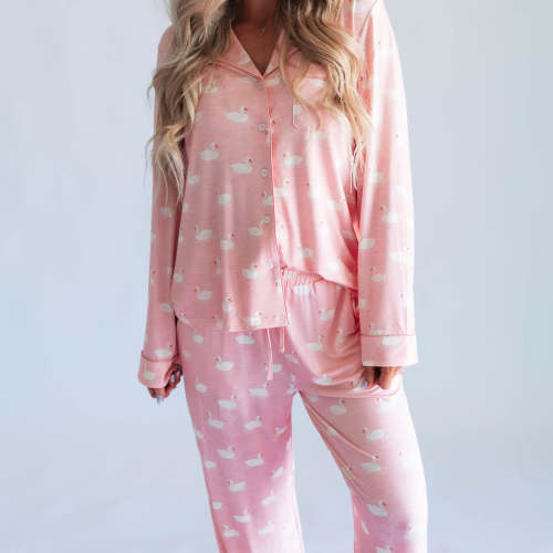 Women's Button Up Set In Ivy