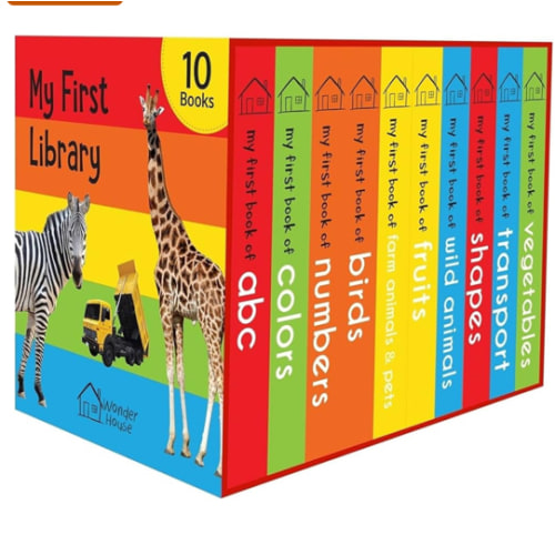 My First Library: Boxset of 10 Board Books for Kids