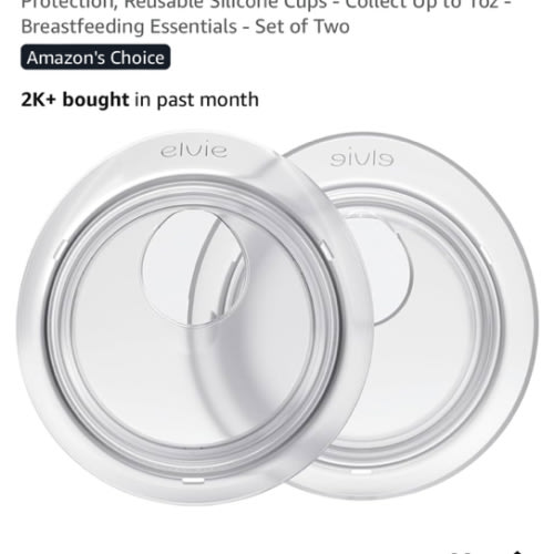 Elvie Catch - Milk Collection Shells - Discreet, Leak-Protection, Reusable Silicone Cups - Collect Up to 1oz - Breastfeeding Essentials - Set of Two