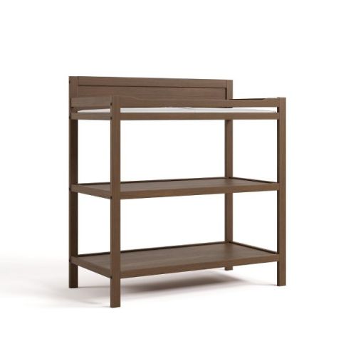 Storkcraft Alpine Changing Table with Water-Resistant Changing Pad Hazelnut