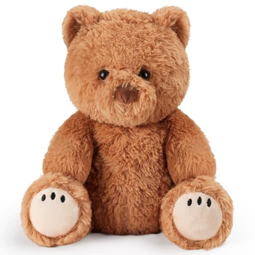 Microwavable Weighted Stuffed Animals Teddy Bear Plush, Heatable & Coolable | Huggable Teddy Bear Heating Pad Plushies, Period Cramps Stress & Pain Relief, Lavender Scented, Gifts for Kids Women Adults