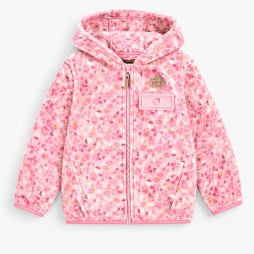 Veste rose en polar à imprimé floral, enfant fille | Souris Mini