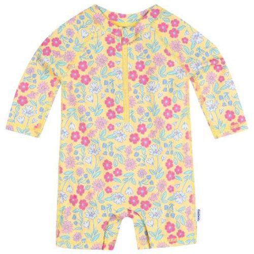 Gerber Baby Girls' Long Sleeve Rashguard Swimsuit, Floral, 6-9 Months