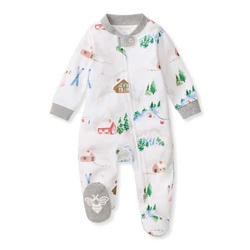Ski Slopes Cotton Sleep/Play Footed PJs | Burt’s Bees Baby® – Burt's Bees Baby