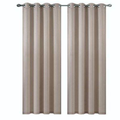 Luxe Weavers Pair of Window Panels, Cream 100% Blackout Bedroom Curtains 52" x 84"