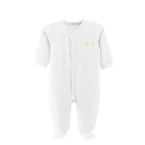 Three Little Ducks Footie w/ Piping Trim