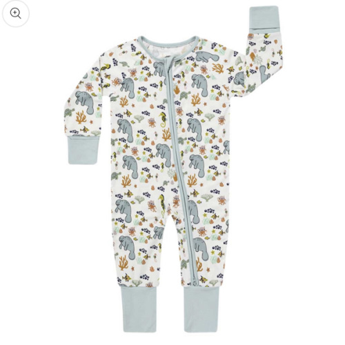 Manatee Bamboo Baby Pajama - Convertible Zippy Pajamas – Emerson and Friends