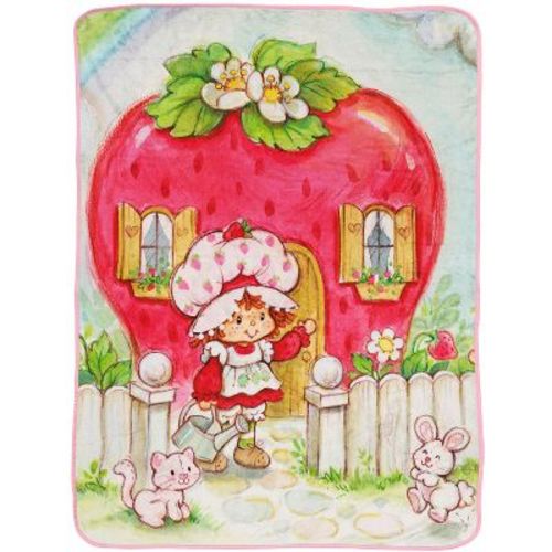 Jay Franco Strawberry Shortcake Berry Playhouse 46x60 Plush Throw Blanket
