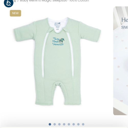 Sage Green Baby Merlin’s Magic Sleepsuit – 100% Cotton Sleep Solution