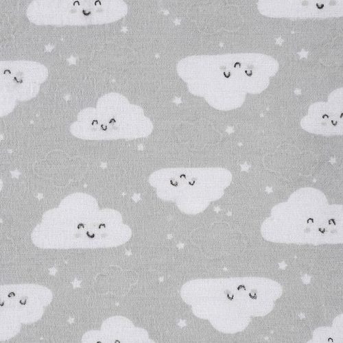 Gerber Boys and Girls Newborn Infant Baby Toddler Nursery 100% Cotton Flannel Receiving Swaddle Blanket, Clouds Grey, 5-Pack