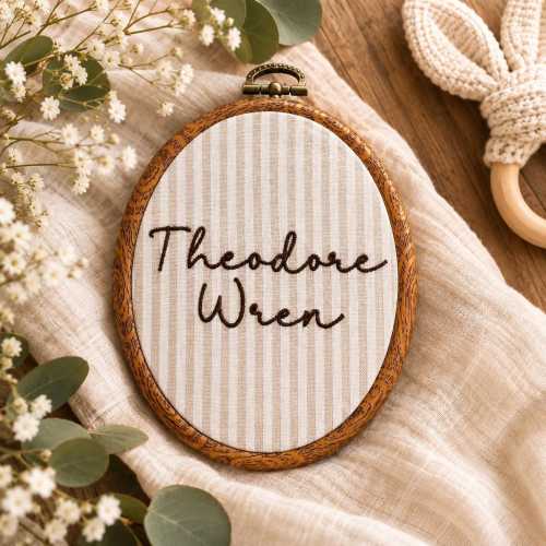 Personalized Embroidered Baby Name Hoop | Custom Nursery Decor | Newborn Gift | Baby Shower Gift | Personalized Baby Room Decor