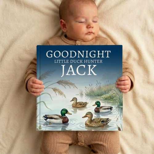 Personalized Mallard Duck Lullaby Book, Custom Little Duck Hunter Bedtime Story Book, Duck Hunting Baby Keepsake, Mallard Duck Nursery Gift