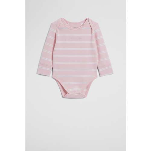 Organically Grown Cotton Stripe Logo Long Sleeve Bodysuit | Country Road