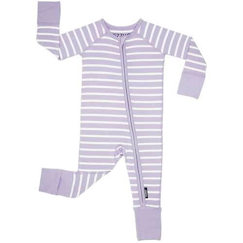 Baby Onesie Pajamas, Viscose from Bamboo, Preemie & Newborn Sleepers | Footie Pajamas, 2-Way Zipper, Footed PJs with Mitten Cuffs, Baby Boys & Girls, 0-3, 3-6, 6-12, 12-18, 18-24 Months
