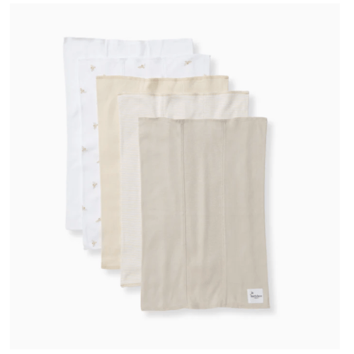 Golden Bee Organic Cotton Burp Cloths 5 Pack