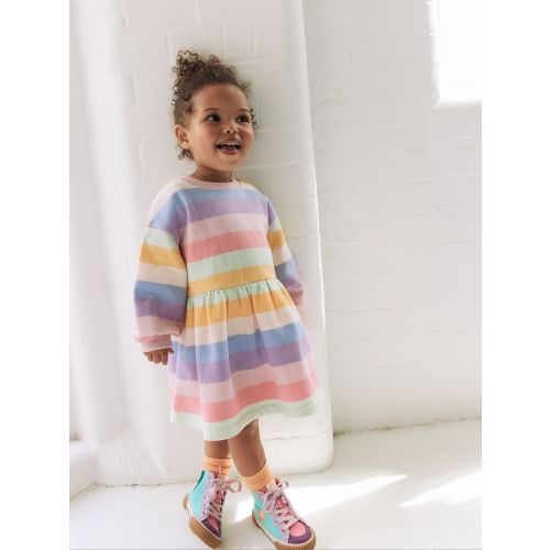 Rainbow Striped Sweat Dress (3mths-7yrs)