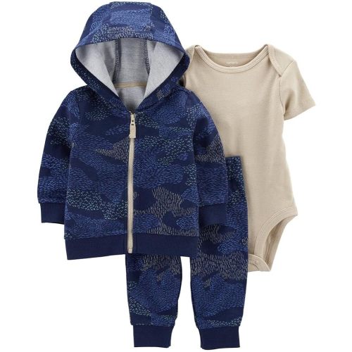 Carter's Baby Boys' Cardigan Sets, Camo/Navy/Beige, 9m