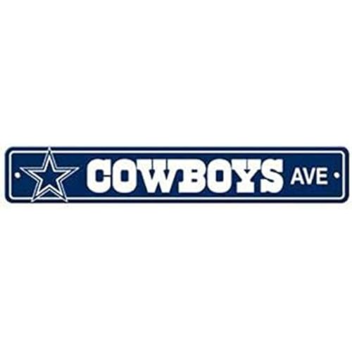 Cowboys Ave Metal Street Sign 4"x16" Football Team Logo Avenue Man Cave