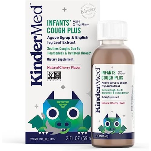 Infants' Cough Plus, Made with Organic Agave Syrup and English Ivy Leaf Extract, for Babies 2 months+, 2 Fl Oz