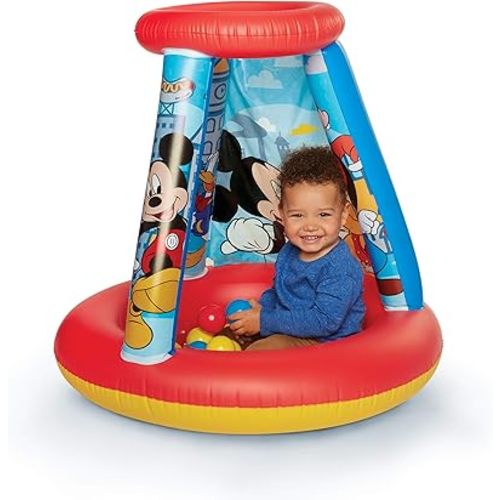 Mickey Mouse Kids Ball Pit, 1 Inflatable & 15 Soft-Flex Balls