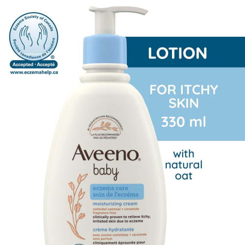 Aveeno Baby Eczema Care Moisturizing Body Cream with Ceramides, Lotion for Dry Skin, Fragrance Free, Paraben Free, Collodial Oat, 330 mL - Walmart.ca