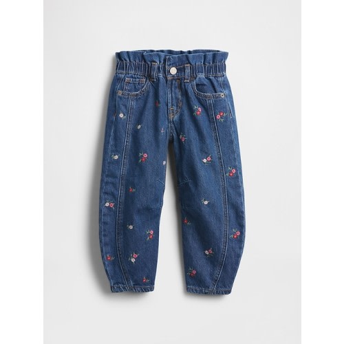 Baby & Toddler Floral Horseshoe Jeans
