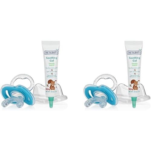 Dr. Talbot's Naturally Inspired Soothing Gel for Sore Gums with Bonus Gum-EEZ Teether Combo, Benzocaine Free, Belladonna Free, one Color, 0.53 Fluid Ounce (Pack of 2)