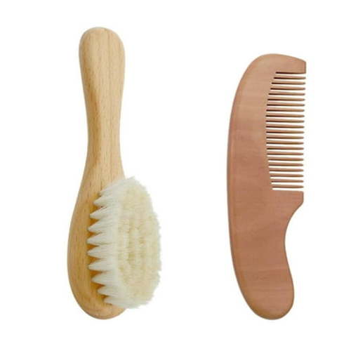 Lolmot Baby Brushes for Hair Baby Wool Brush 2 Piece Set