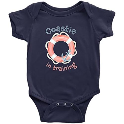 Island Dog T-Shirt Company Coast Guard Baby Clothes - US Coastie Onesie for Newborns Infants & Toddlers
