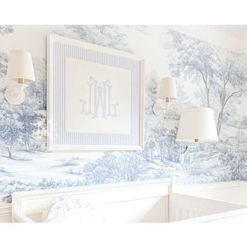 Blue Monogram Nursery Art: Classic Boy Room Decor (Printable)