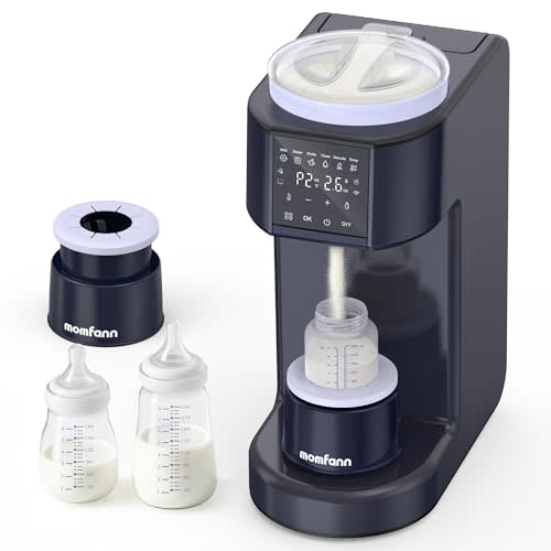 MOMFANN Automatic Baby Formula Maker – Fast Formula Dispenser for Instantly Mixing Warm Bottles with Precise Powder & Water Ratio, 3 Temp Settings, One-Touch Clean, Fits Most Bottles & Formula Brands