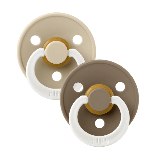 BIBS Colour 2 PACK Round GLOW/Dark