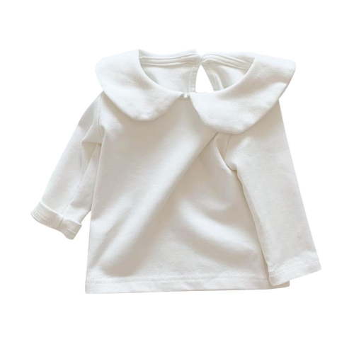 AherBiu Newborn Baby Girls Clothes Crewneck Long Sleeve Tops Cotton Comfy Cute T Shirts Blouse