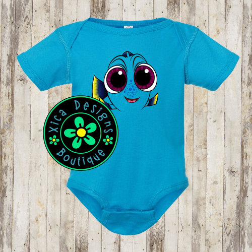 Baby Dory Bodysuit, Finding Nemo Dory Bodysuit, Costume Bodysuit, Disney Halloween Shirt, Infant Bodysuit Costume Shirt, Direct To Garment