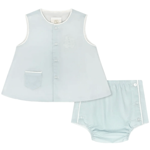 Mason Blue Train Diaper Set – Children's Edit