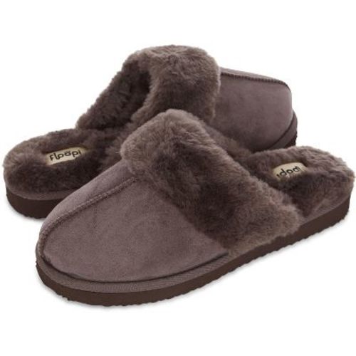 Floopi Women's Vegan Suede EVA Scuff Slipper - 9, Gray