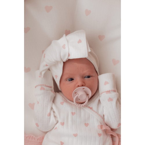 Essential Oversized Topknot | Pink Hearts – Little and Fern