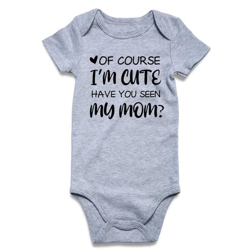 UNIFACO Unisex Baby Funny Saying Outfit Short and Long Sleeve Bodysuits Romper 0-18M