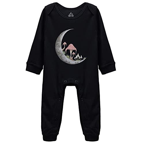 YCICIVDee Mushroom Moon Baby Bodysuit -Newborn Infant Baby Bodysuit Long Sleeve 0-24 Months White