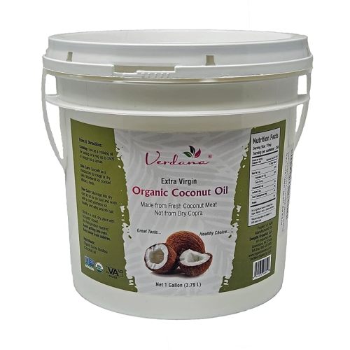 Verdana Extra Virgin Coconut Oil – USDA Organic, Unrefined Cold Pressed Oil for Baking and Cooking – 1 Gallon