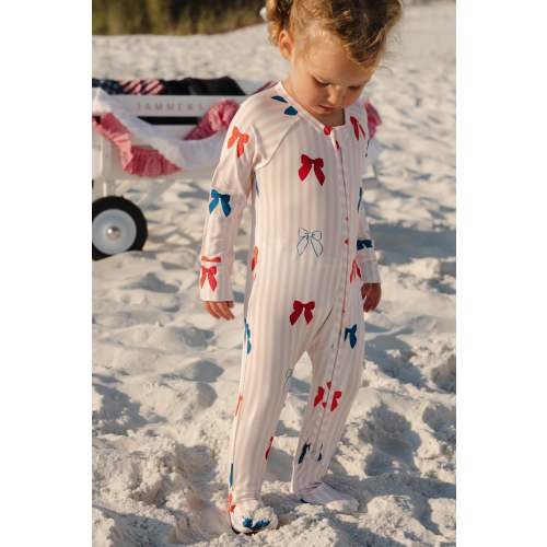 Liberty Bow Zipper Romper