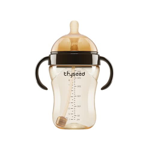 Thyseed PPSU Natural Breast-Like Bottle with Nipple(10 Months+),10oz，1pack