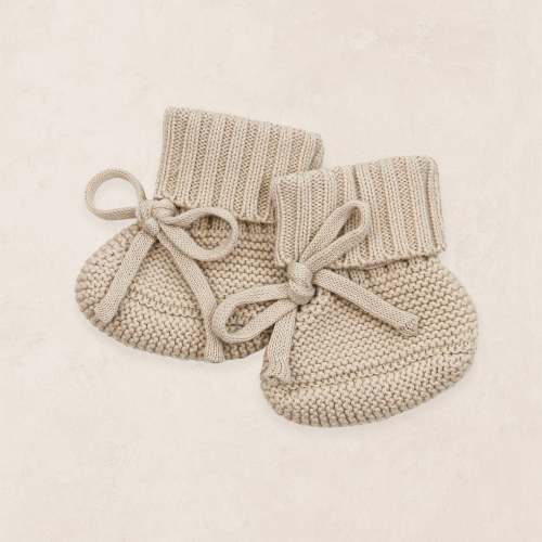 Knit Booties - Tan, Size: Newborn - 3 Months